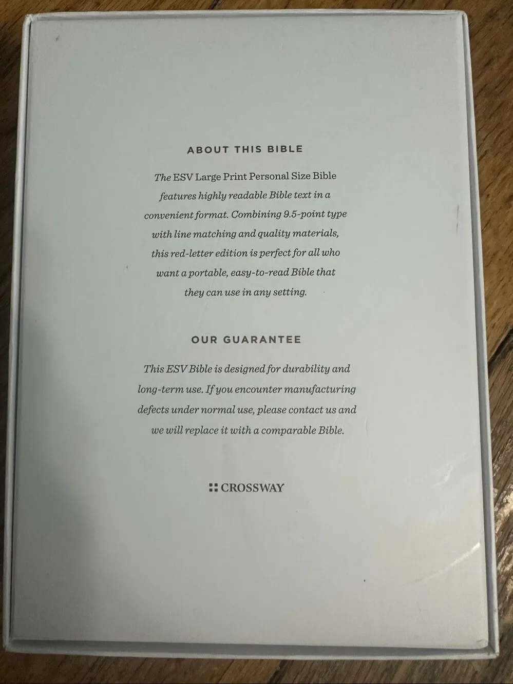 ESV Large Print Personal Size Bible, Red Letter Bible TruTone, Forest/Tan, Trail